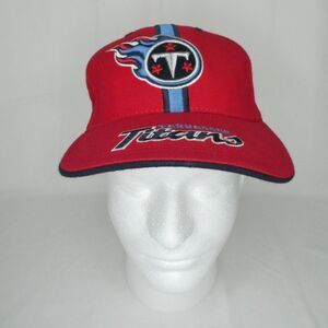 Tennessee Titans Red Cap Embroidered Stripe NFL Wool Blend Twins Enterprise
